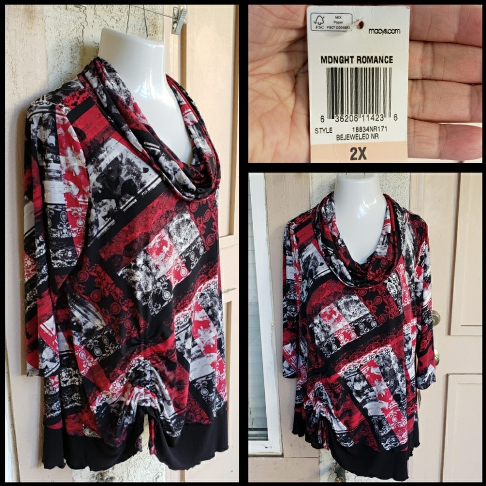 FINAL PRICE ! Macy's women 2X career tunic blouse